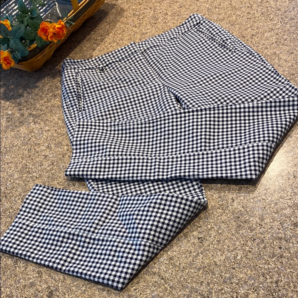 Adrianna Papell Checkered Ankle or Cropped Pants 6